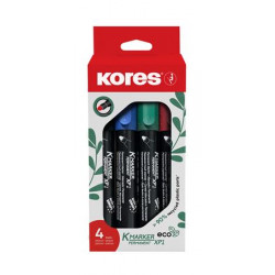 Alkoholos marker készlet, 3 mm, kúpos, KORES "Eco K-Marker", 4 különböző szín Alkoholos marker készlet, 3 mm, kúpos, KORES "Eco K-Marker", 4 különböző szín