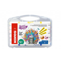 Dekormarker készlet, akril, 1-2 mm, kétvégű, KORES " K-Kreative", 12 különböző szín