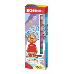 Gyurma, 200 g, 10 pasztell szín, KORES "PLASTILINA" Gyurma, 200 g, 10 pasztell szín, KORES "PLASTILINA"