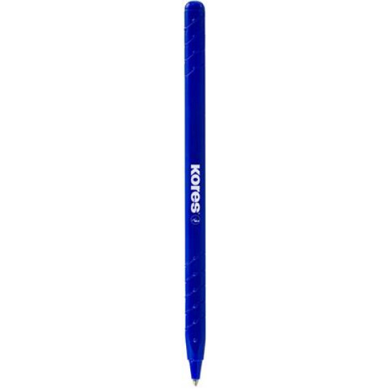 Golyóstoll, 0,7 mm, kupakos, háromszögletű, KORES "K0R-M", kék