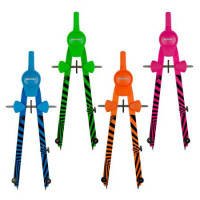 Körző készlet adapterrel, KORES "Grafiko Neon", vegyes neon színek Körző készlet adapterrel, KORES "Grafiko Neon", vegyes neon színek