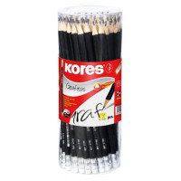 Grafitceruza radírral, HB, háromszögletű, KORES Grafitceruza radírral, HB, háromszögletű, KORES