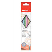 Grafitceruza készlet, radírral, HB, háromszögletű, KORES "Grafitos Collage Style" Grafitceruza készlet, radírral, HB, háromszögletű, KORES "Grafitos Collage Style"