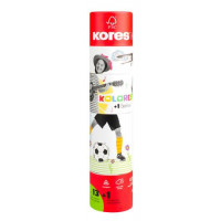 Színes ceruza készlet, háromszögletű, 1 grafittal, 1 hegyezővel, KORES "KOLORES Twist & Turn", 12 különböző szín Színes ceruza készlet, háromszögletű, 1 grafittal, 1 hegyezővel, KORES "KOLORES Twist & Turn", 12 különböző szín