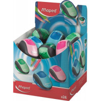 Hegyező display, kétlyukú, tartályos, MAPED "Clean", vegyes színek Hegyező display, kétlyukú, tartályos, MAPED "Clean", vegyes színek