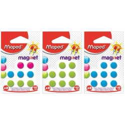Mágnes, kerek, 10 mm, MAPED, vegyes színek Mágnes, kerek, 10 mm, MAPED, vegyes színek