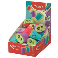 Hegyező display, kétlyukú, tartályos, MAPED "Boogy", vegyes színek Hegyező display, kétlyukú, tartályos, MAPED "Boogy", vegyes színek