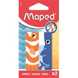 Radír, állatos, MAPED „Animals”, vegyes minták, 2 db