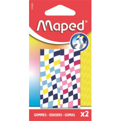 Radír, sakktábla, MAPED „Checkerboards”, vegyes minták, 2 db