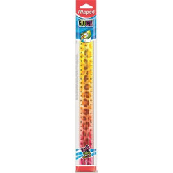 Vonalzó, műanyag, törhetetlen, 30 cm, MAPED `Twist N` Flex Decor Animals`, vegyes színek