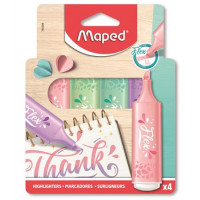 Szövegkiemelő, 1-5 mm, MAPED "Fluo Peps Flex Pastel", pasztell szín,  vegyes készletek Szövegkiemelő, 1-5 mm, MAPED "Fluo Peps Flex Pastel", pasztell szín,  vegyes készletek
