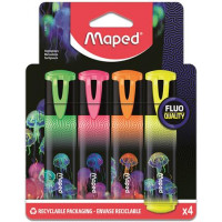 Szövegkiemelő készlet, 1-5 mm, MAPED "Deepsea Paradise Fluo Peps", 4 különböző szín Szövegkiemelő készlet, 1-5 mm, MAPED "Deepsea Paradise Fluo Peps", 4 különböző szín