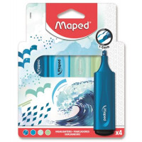 Szövegkiemelő készlet, 1-5 mm, MAPED "Fluo Peps Assorted", vegyes színek Szövegkiemelő készlet, 1-5 mm, MAPED "Fluo Peps Assorted", vegyes színek