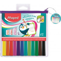 Táblamarker készlet, 1,5 mm, kimosható, fehértáblához, MAPED "Marker`Peps, 12 különböző szín Táblamarker készlet, 1,5 mm, kimosható, fehértáblához, MAPED "Marker`Peps, 12 különböző szín