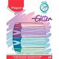 Szövegkiemelő készlet, 1-5 mm, MAPED "Glitter Fluo Peps", vegyes pasztell színek Szövegkiemelő készlet, 1-5 mm, MAPED "Glitter Fluo Peps", vegyes pasztell színek