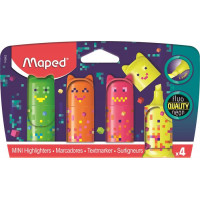 Szövegkiemelő készlet, 1-5 mm, MAPED "Pixel Party Mini", 4 különböző szín