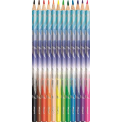 Színes ceruza készlet, háromszögletű, MAPED „Arctic jégvilág”, 12 különböző szín