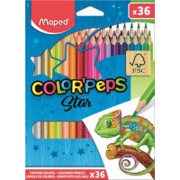 Színes ceruza készlet, háromszögletű, MAPED "Color`Peps", 36 különböző szín Színes ceruza készlet, háromszögletű, MAPED "Color`Peps", 36 különböző szín