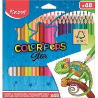 Színes ceruza készlet, háromszögletű, MAPED "Color`Peps", 48 különböző szín Színes ceruza készlet, háromszögletű, MAPED "Color`Peps", 48 különböző szín