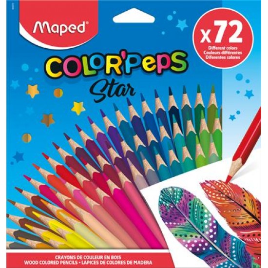 Színes ceruza készlet, MAPED "Color`Peps", 72 különböző szín
