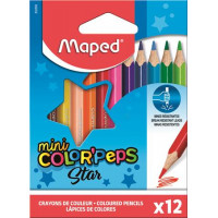 Színes ceruza készlet, háromszögletű, MAPED "Color`Peps Mini", 12 különböző szín Színes ceruza készlet, háromszögletű, MAPED "Color`Peps Mini", 12 különböző szín