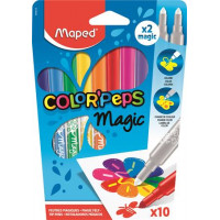 Filctoll készlet, 3,6 mm, MAPED "Color`Peps Magic", 8+2 különböző szín Filctoll készlet, 3,6 mm, MAPED "Color`Peps Magic", 8+2 különböző szín