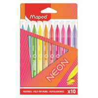 Filctoll készlet, 2,8 mm, kimosható, MAPED "Neon", 10 különböző szín Filctoll készlet, 2,8 mm, kimosható, MAPED "Neon", 10 különböző szín