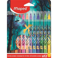 Filctoll készlet, 2,8 mm, kimosható, MAPED „Dragon sárkány”, 12 különböző szín Filctoll készlet, 2,8 mm, kimosható, MAPED „Dragon sárkány”, 12 különböző szín