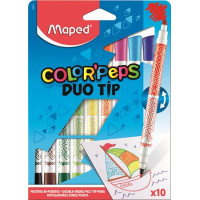 Filctoll készlet, MAPED "Color`Peps Duo Tip", 10 különböző szín