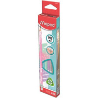 Grafitceruza radírral, HB, háromszögletű, MAPED "Black`Peps Glitter Deco", vegyes pasztell színek Grafitceruza radírral, HB, háromszögletű, MAPED "Black`Peps Glitter Deco", vegyes pasztell színek