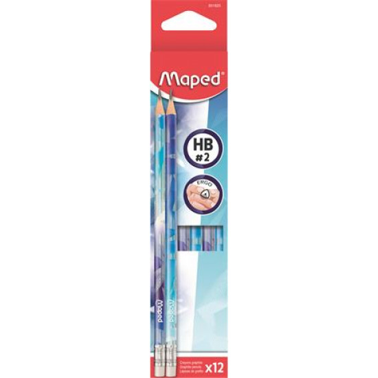 Grafitceruza radírral, HB, háromszögletű, MAPED "Arctic jégvilág" Grafitceruza radírral, HB, háromszögletű, MAPED "Arctic jégvilág"