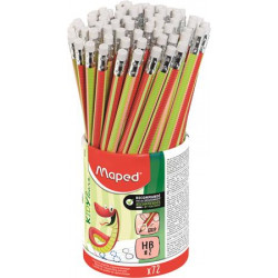 Írástanuló grafitceruza radírral, ceruzatartó, HB, háromszögletű, MAPED "Kidy Learn", 72 darab Írástanuló grafitceruza radírral, ceruzatartó, HB, háromszögletű, MAPED "Kidy Learn", 72 darab