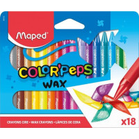 Zsírkréta, MAPED "Color`Peps Wax", 18 különböző szín Zsírkréta, MAPED "Color`Peps Wax", 18 különböző szín