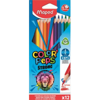 Színes ceruza készlet, háromszögletű, MAPED "Color`Peps Strong", 12 különböző szín Színes ceruza készlet, háromszögletű, MAPED "Color`Peps Strong", 12 különböző szín