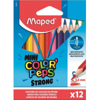 Színes ceruza készlet, háromszögletű, MAPED "Mini Color`Peps Strong", 12 különböző szín Színes ceruza készlet, háromszögletű, MAPED "Mini Color`Peps Strong", 12 különböző szín