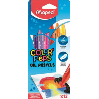 Olajpasztell kréta, MAPED "Color`Peps", 12 különböző szín Olajpasztell kréta, MAPED "Color`Peps", 12 különböző szín