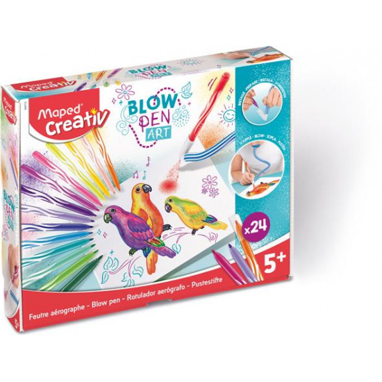 Fújós filctoll készlet, MAPED CREATIV, "Blow pen Basic"