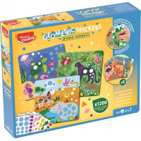 Matrica készlet, geometriai, MAPED CREATIV "Geometric Stickers", a világ állatai