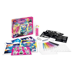 Kreatív festékszóró készlet, csillámos, MAPED CREATIV "Airbrush Maker Glitter"