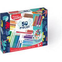 Színezőkészlet, írószertartóval, MAPED CREATIV, 50 darabos Színezőkészlet, írószertartóval, MAPED CREATIV, 50 darabos