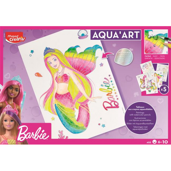 Akvarell festőkészlet, MAPED CREATIV "Aqua Art - Barbie"