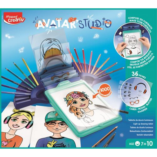 Kreatív rajzkészlet kiegészítőkkel, MAPED CREATIV "Avatar Studio"