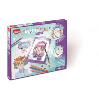 Kreatív készségfejlesztő rajzkészlet, MAPED CREATIV "Avatar Tablet Manga" Kreatív készségfejlesztő rajzkészlet, MAPED CREATIV "Avatar Tablet Manga"