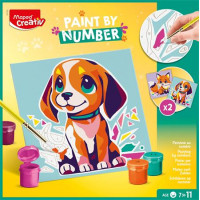 Számfestő készlet, MAPED CREATIV "Paint by number", kutya és róka Számfestő készlet, MAPED CREATIV "Paint by number", kutya és róka
