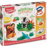 Modellező gyurma készlet, levegőre száradó, MAPED, "Modeling Friends Wild", vadvilág Modellező gyurma készlet, levegőre száradó, MAPED, "Modeling Friends Wild", vadvilág