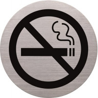 Információs tábla, rozsdamentes acél, HELIT, tilos a dohányzás Információs tábla, rozsdamentes acél, HELIT, tilos a dohányzás