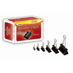 Bindercsipesz, 15 mm, fekete Bindercsipesz, 15 mm, fekete