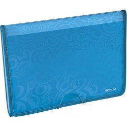 Harmonikamappa, A4, 6 részes, PP, gumis, PANTA PLAST "Tai Chi", kék