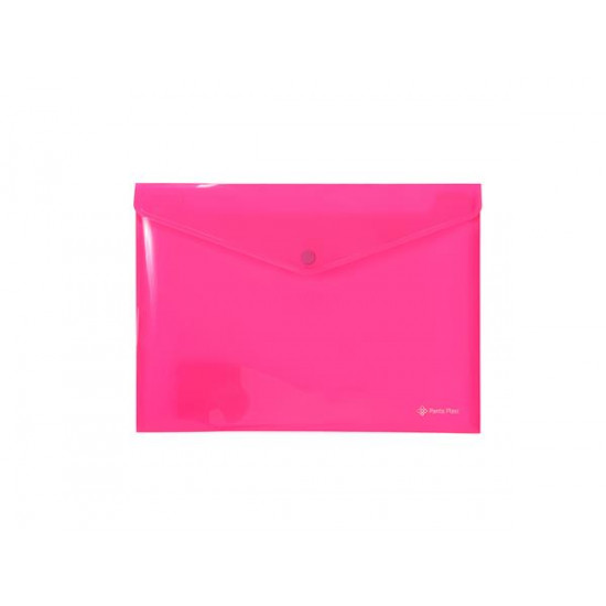 Irattartó tasak, A4, PP, patentos, PANTA PLAST, neon pink