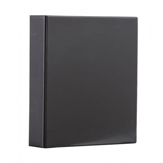 Gyűrűs könyv, panorámás, 4 gyűrű, 80 mm, A4, PVC, PANTA PLAST, fekete